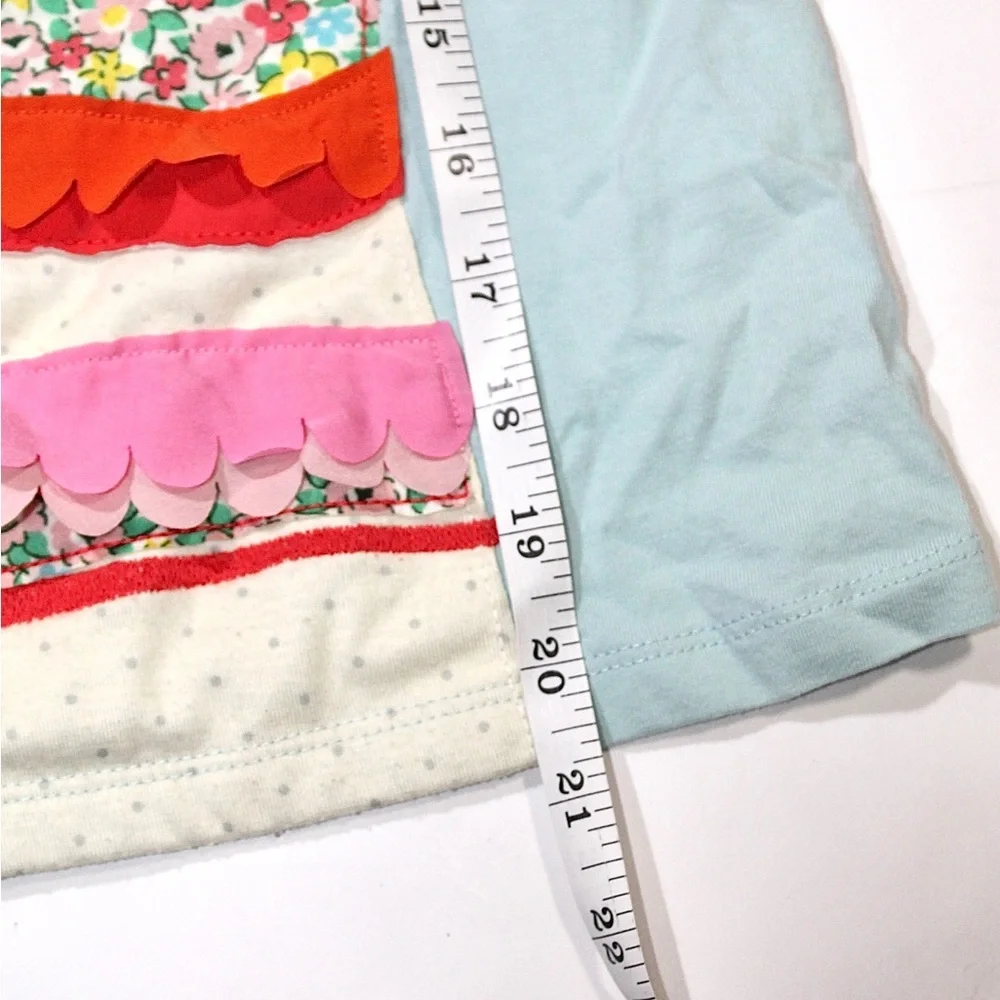 Mini Boden Mint Green Short-Sleeve Tee with Cake Appliqué